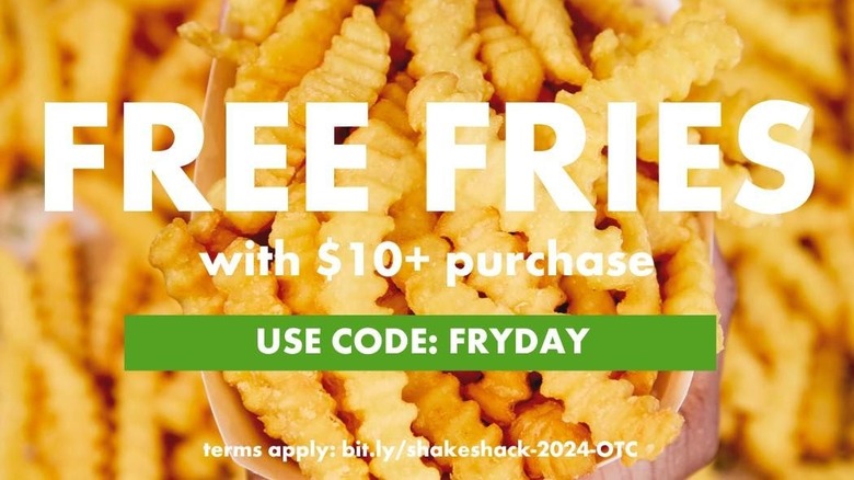 Shake Shake fries deal poster