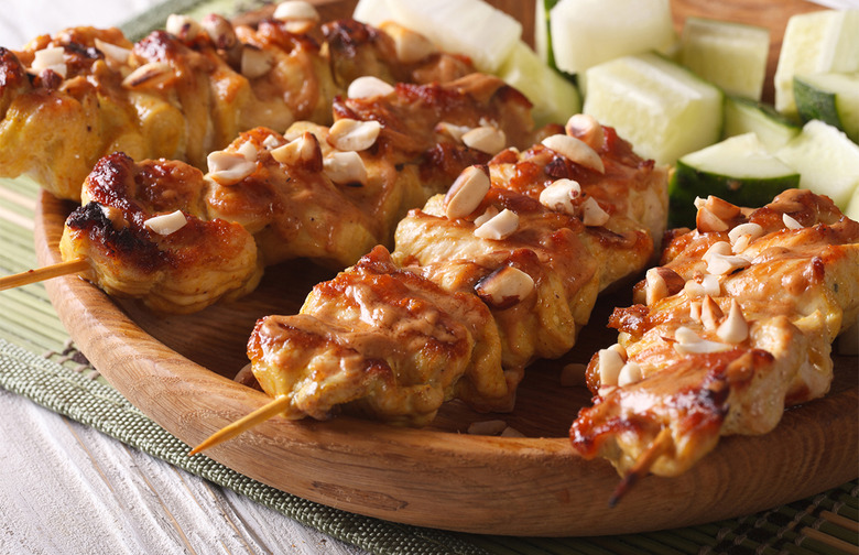 Thai Marinated Grilled Chicken Skewers