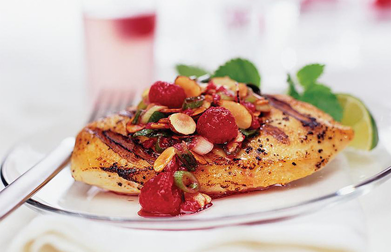 Grilled Chicken With Almond and Raspberry Relish