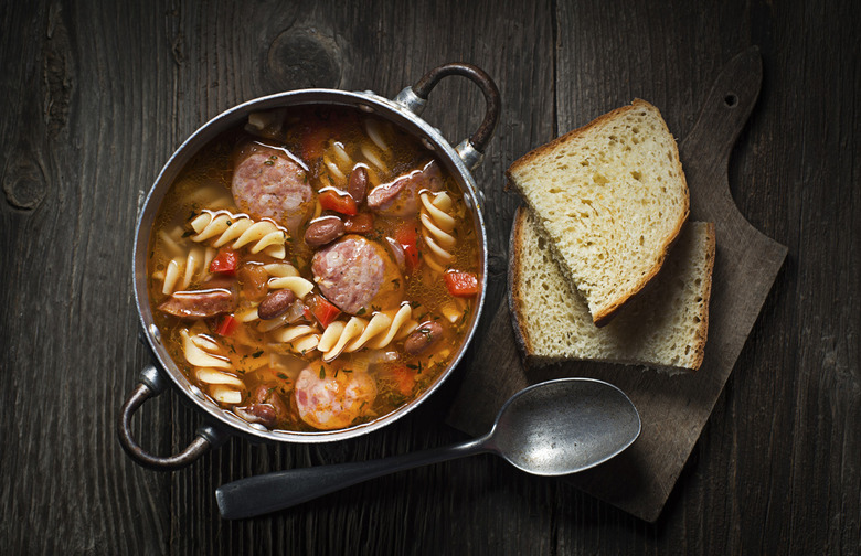 Butternut Squash Soup with Sausage