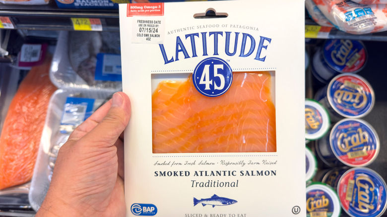 Package of Latitude 45 Smoked Atlantic Salmon