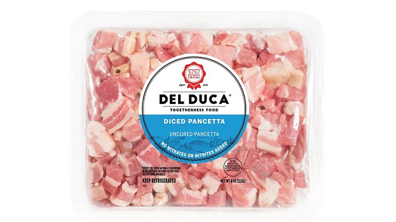 Package of Del Duca Diced Pancetta