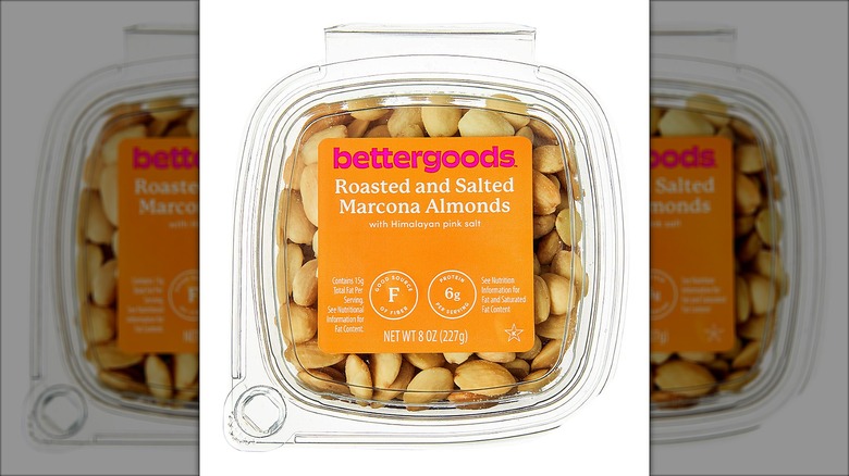 Container of Bettergoods Roasted and Salted Marcona Almonds