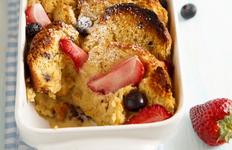 Strawberry Brioche Bread and Butter Pudding