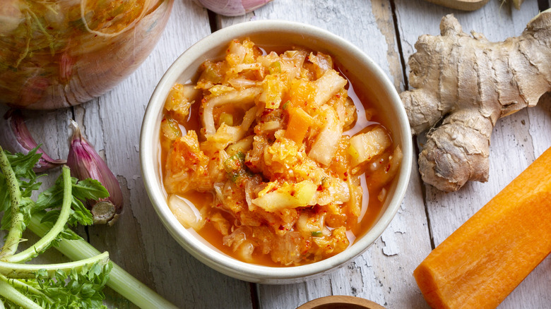 Kimchi in a bowl