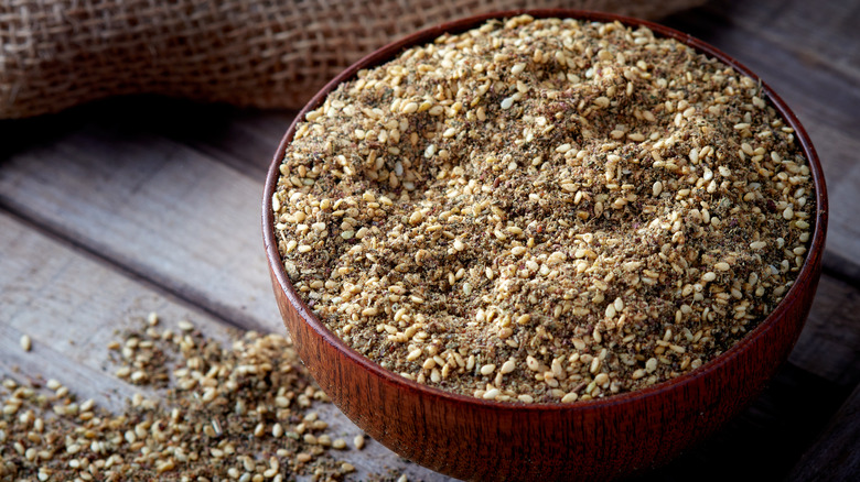 Bowl of Za'atar on table