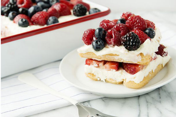 Red, White, and Blue Lemon Berry Tiramisu