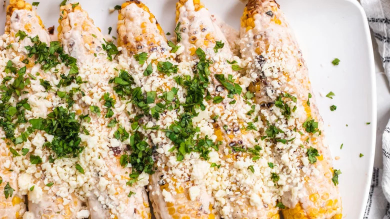 Grilled Mexican street corn