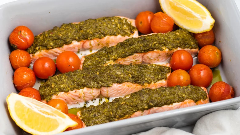 Pesto-Baked Salmon