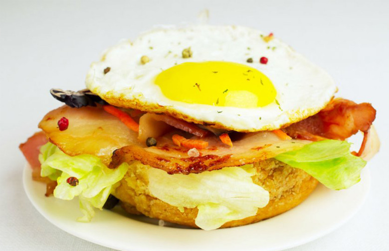 Grilled Wedge Salad With Fried Egg and Feta