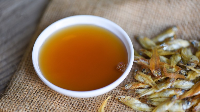 fish sauce bowl with anchovies