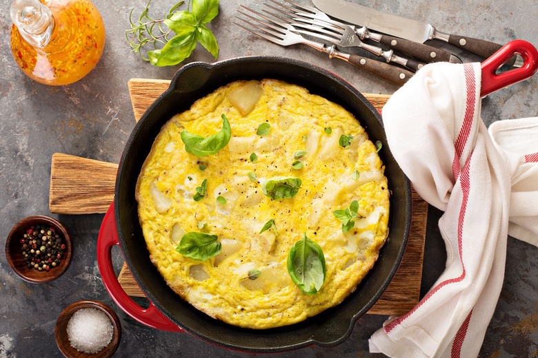 Cast Iron Teff Ricotta Chard Frittata