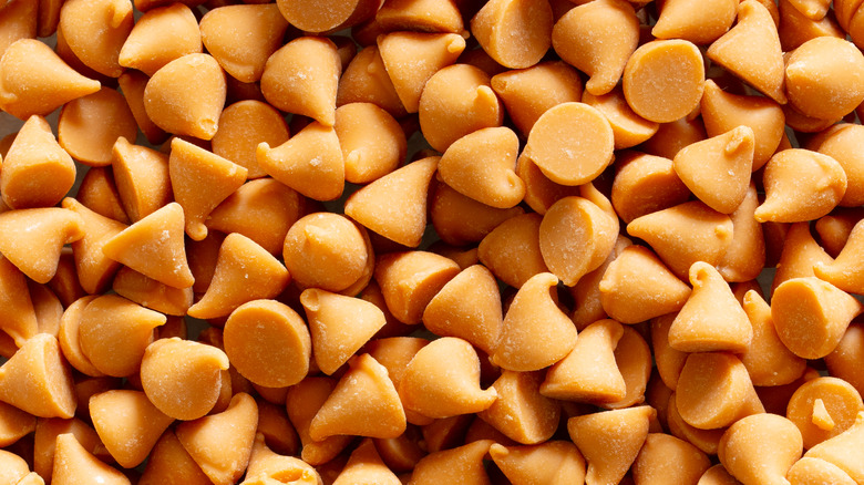 close up of butterscotch chips