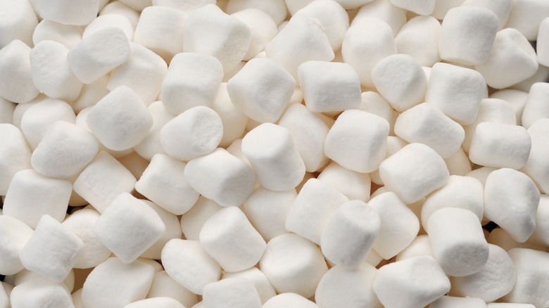 close up of marshmallows