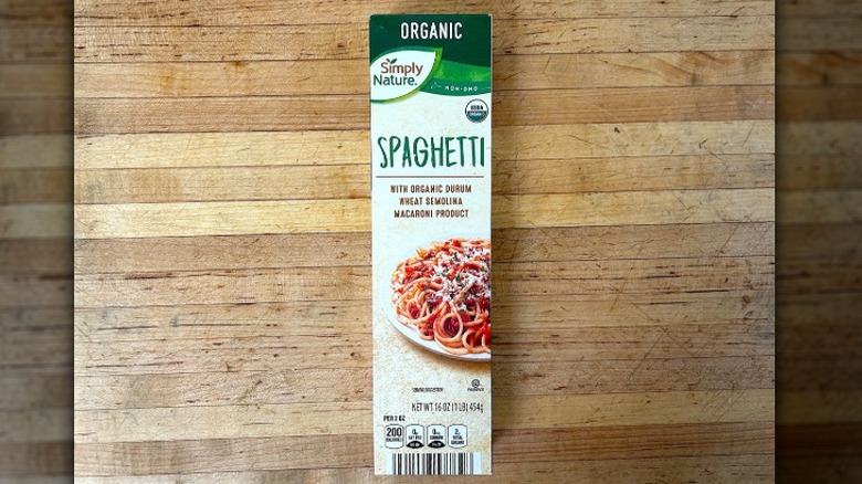 Box of Simply Nature Organic Spaghetti