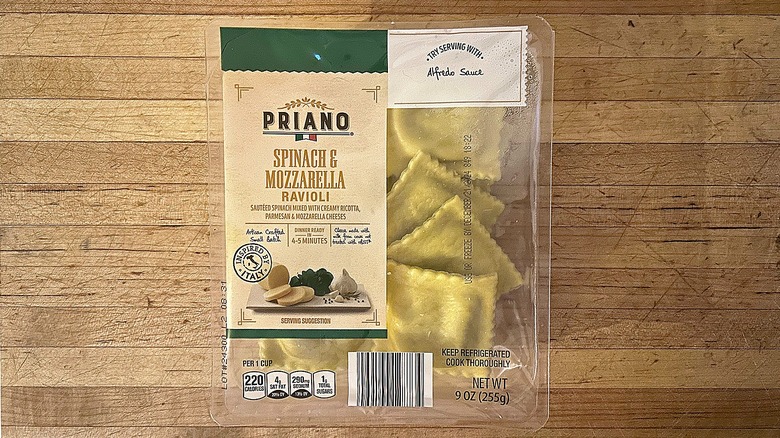 Package of Priano Spinach & Mozzarella Ravioli