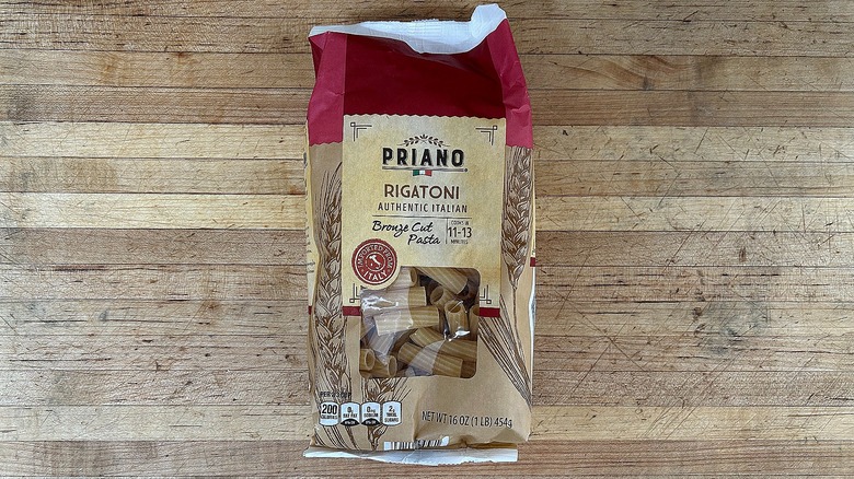 Package of Priano Bronze Cut Rigatoni