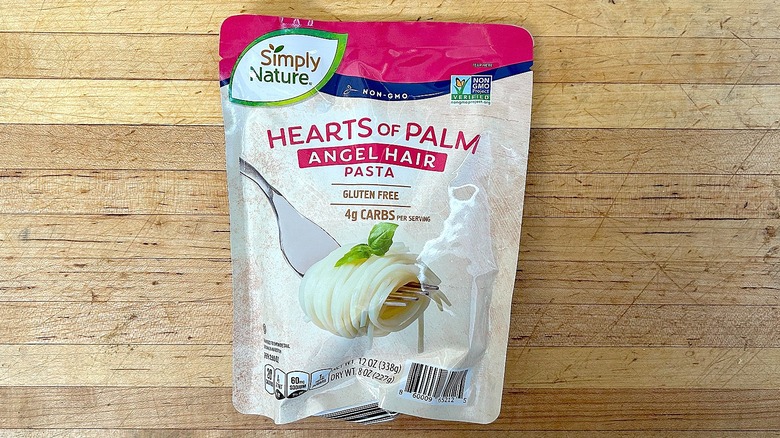 Package of Simply Nature Hearts of Palm Angel Hair Pasta