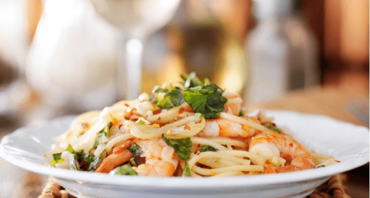 Lemon-Garlic Shrimp Pasta