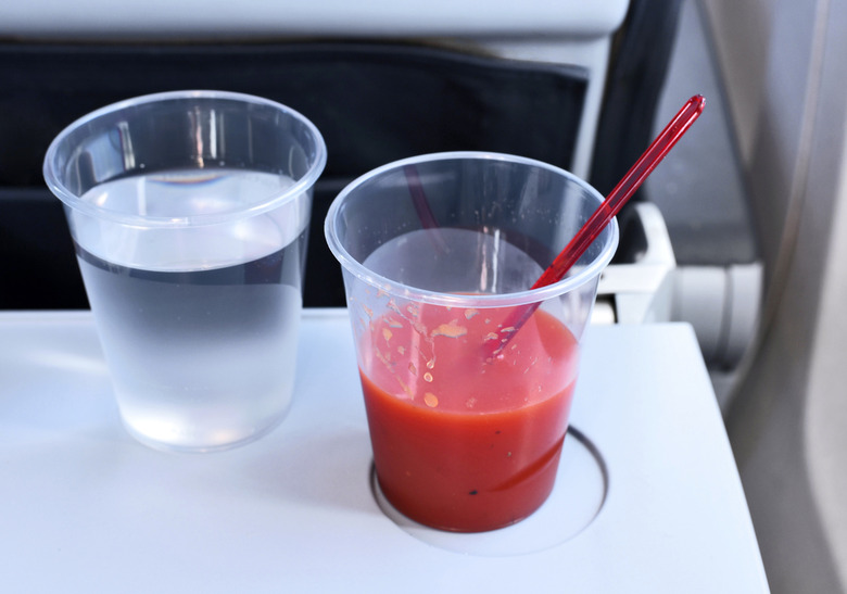 Tomato juice tastes better in the air 