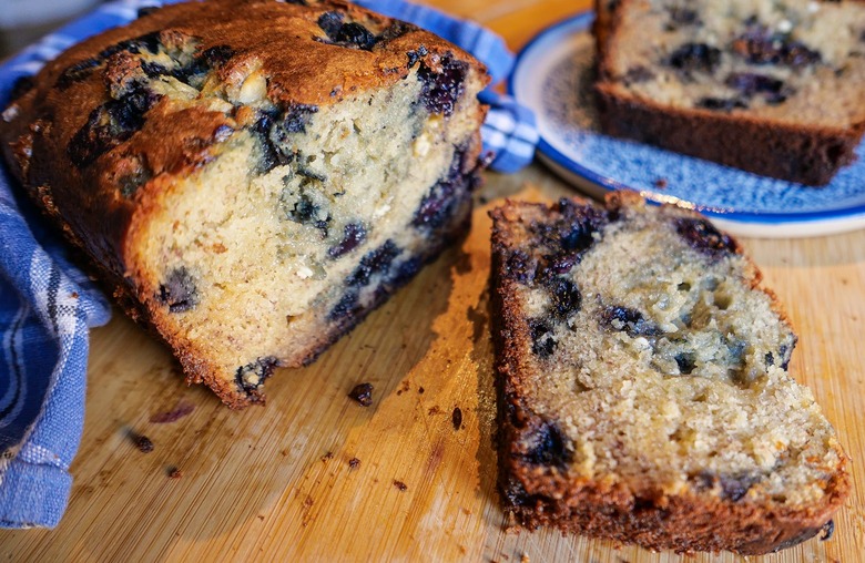 White Chocolate Blueberry Banana Bread 