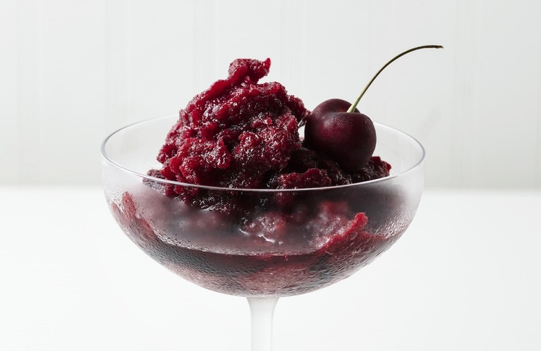 Frozen Sweet and Sour Cherry Granita 