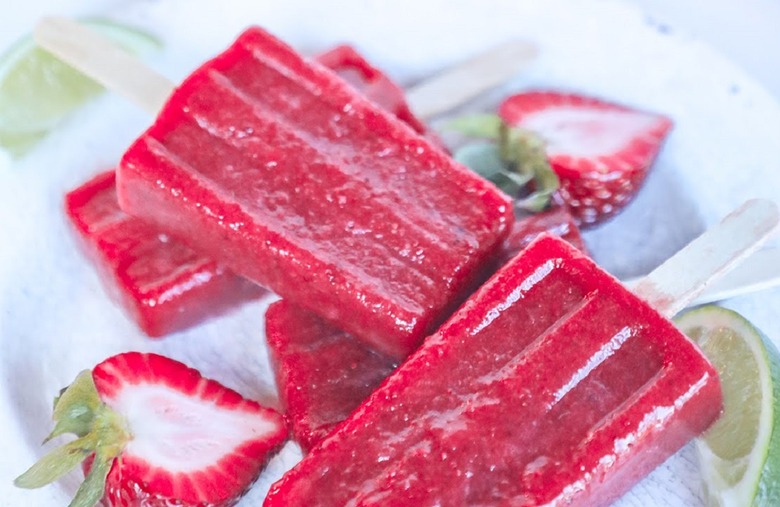 Strawberry Margarita Pops