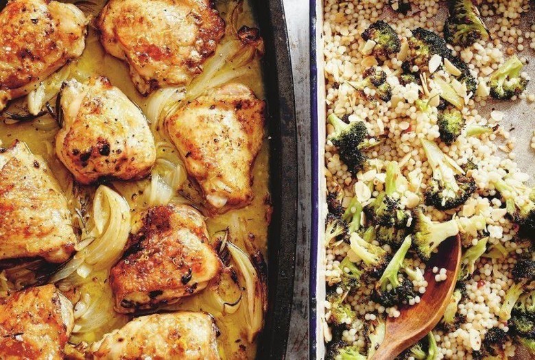 Mandarin Chicken With Giant Couscous and Charred Broccoli