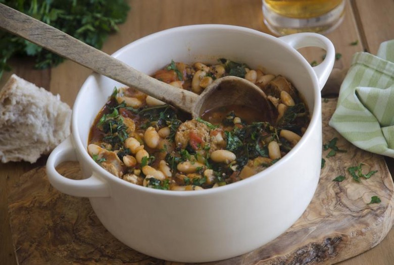 Simmered Kale With Bacon and White Beans Recipe