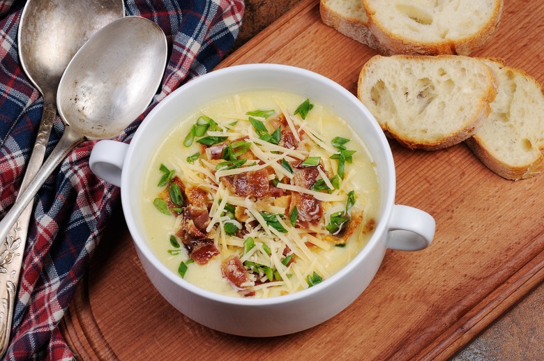 Hearty Potato, Cheddar, and Bacon Soup