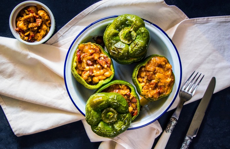 Stuffed Peppers With Orzo and Chorizo