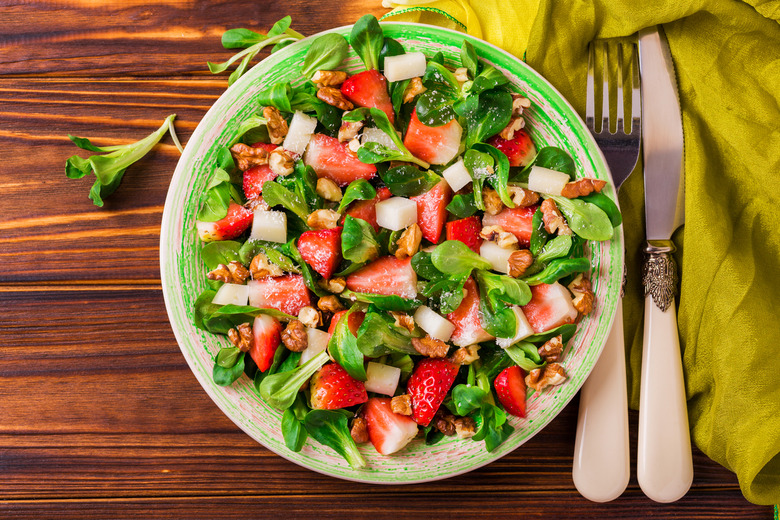 Fruit and Walnut Salad with Feta Cheese