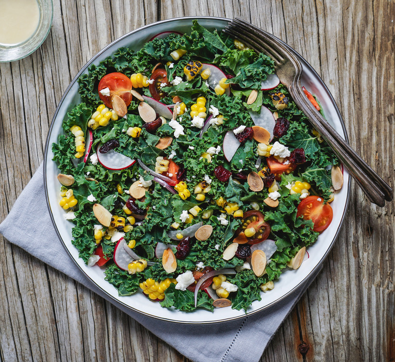 Burnt Corn, Kale and Lime Salad