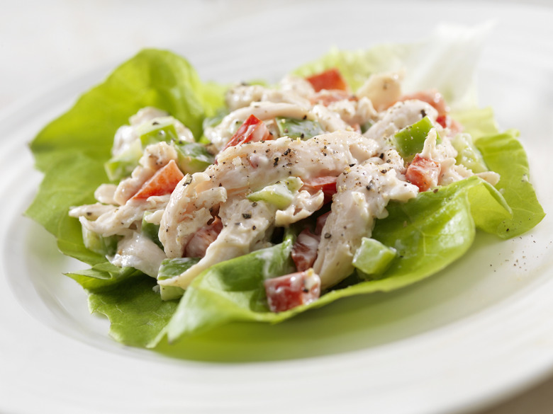 Grape Marinated Chicken Salad Lettuce Wraps