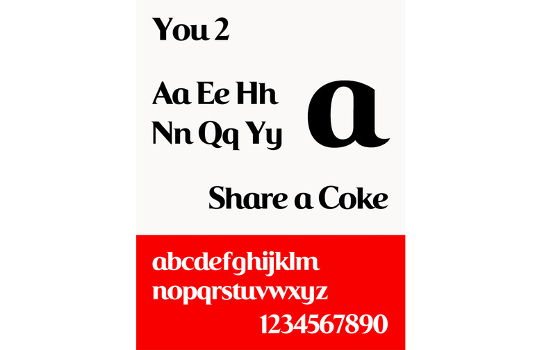 A new typeface was invented for its 'Share a Coke' campaign