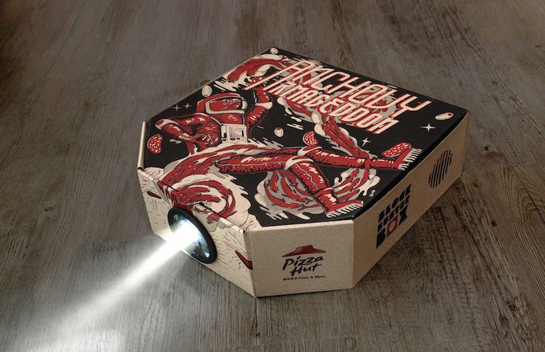 It Sells Pizza Boxes That Double as Movie Projectors 