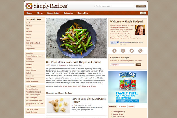 1) Simply Recipes