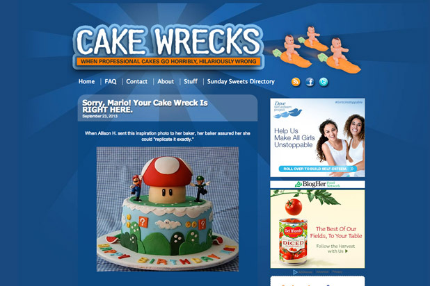 4) Cake Wrecks