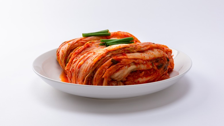 korean kimchi on plate