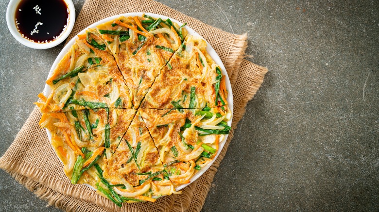 pajeon with dipping sauce