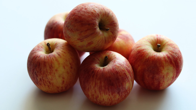 cameo apples on white background