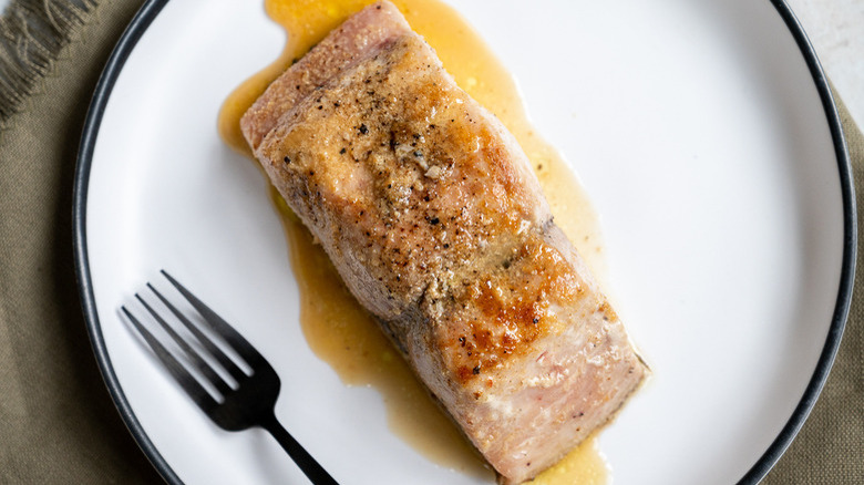 Simple Seared Mahi-Mahi on plate