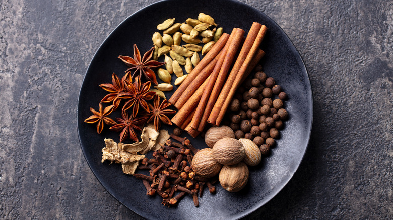Bowl of chai spices