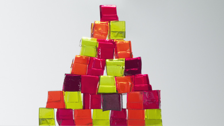 Stack of Jell-o cubes