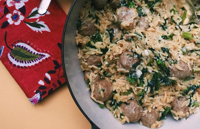 One-Pot Meatball Orzo and Broccoli Rabe Casserole