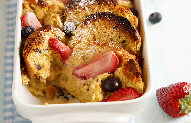 Strawberry Brioche Bread and Butter Pudding