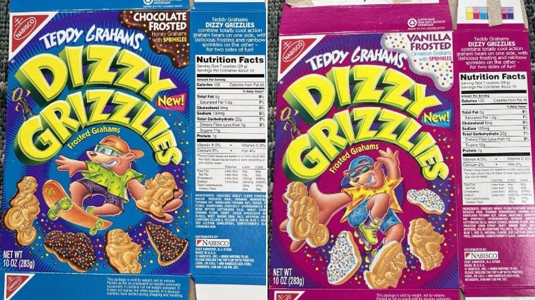 two boxes of Dizzy Grizzlies