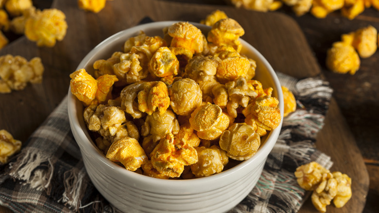 Chicago-style popcorn in a bowl