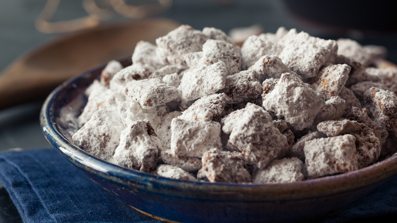 Puppy Chow mix in bowl