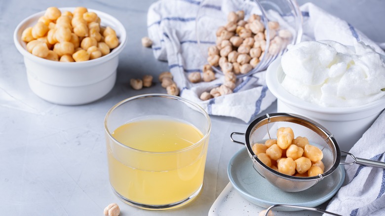 Bowl of chickpea water